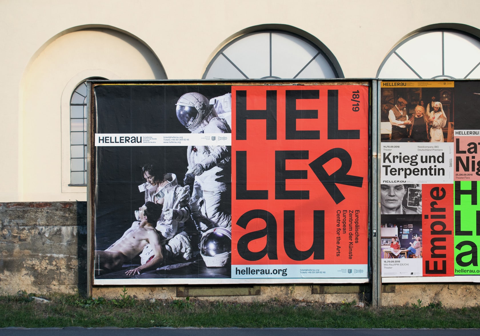 Photo of a outdoor poster for Hellerau – European Centre of the Arts